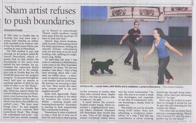 Sunanda Creagh, ""Sham Artist Refuses to Push Boundaries"", Sydney Morning Herald, 19 April 2006.
